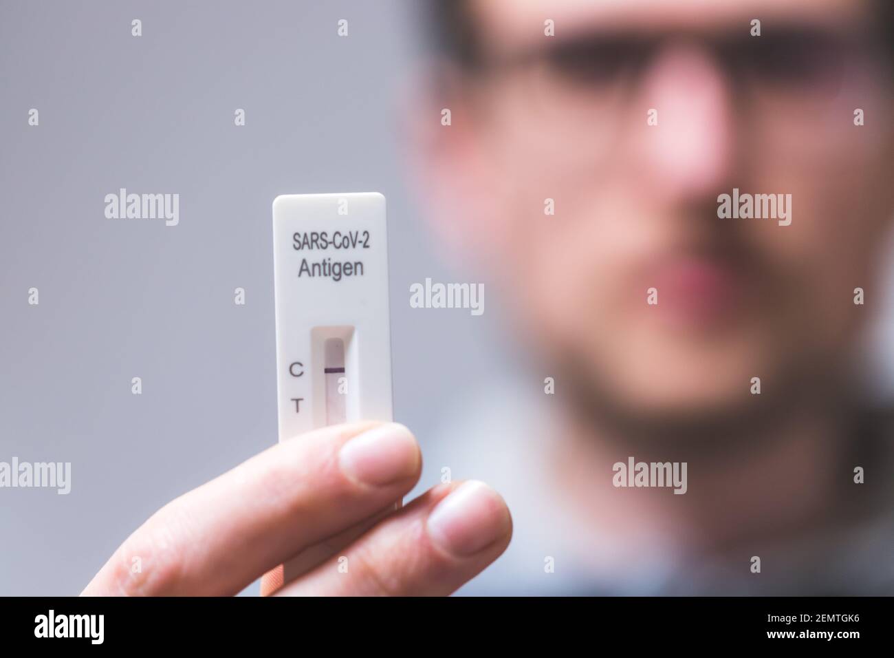 Close up young man infectious hi-res stock photography and images - Alamy