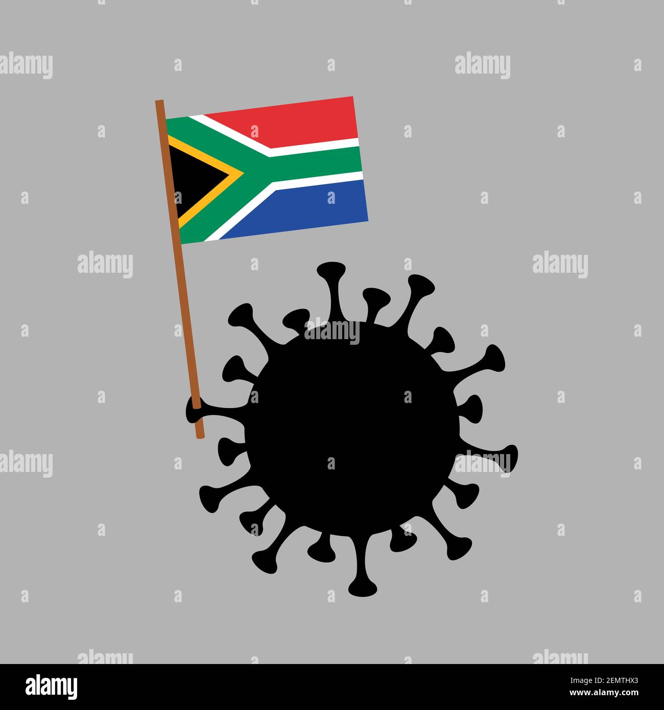 South African mutation and variant of coronavirus and COVID19. Virus