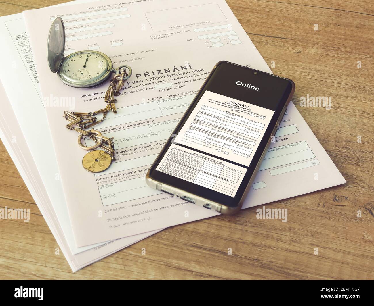 Czech republic, Prague, 25 February 2021 tax form, Czech declaration