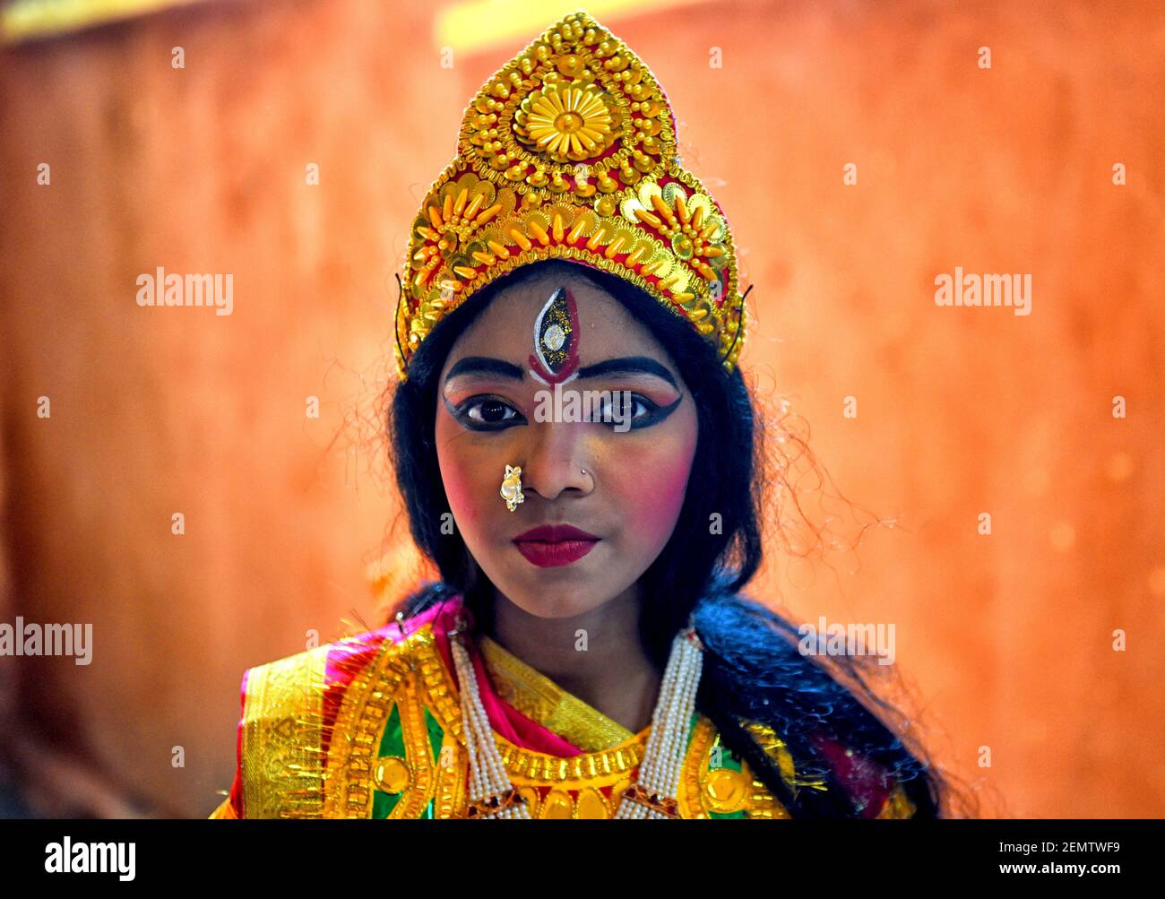Girl seen dressed up as different Hindu Godess Lakshmi during the ...