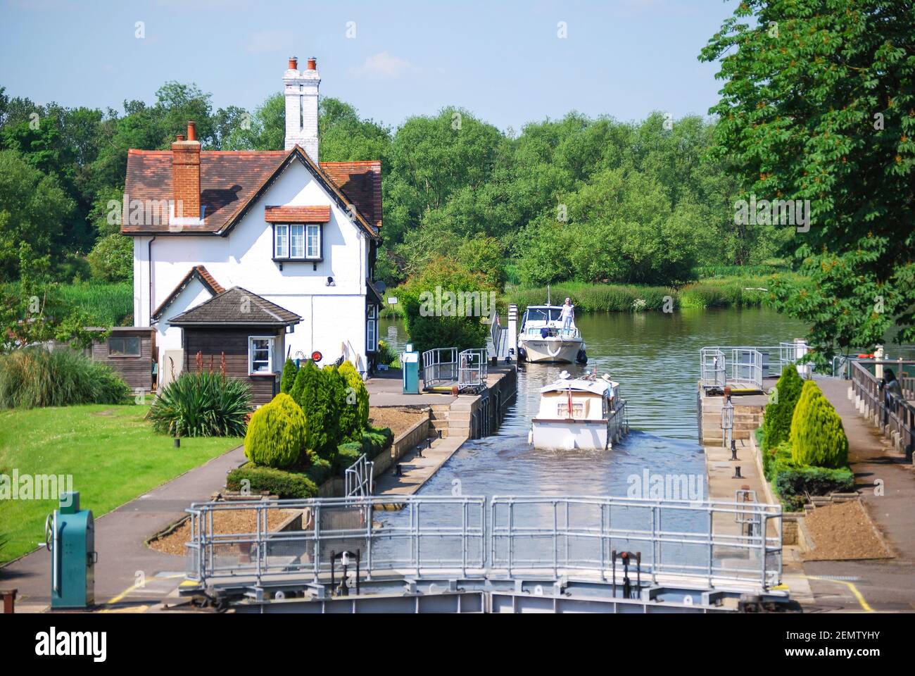 Goring Lock on River Thames, Goring, Oxfordshire. England, United