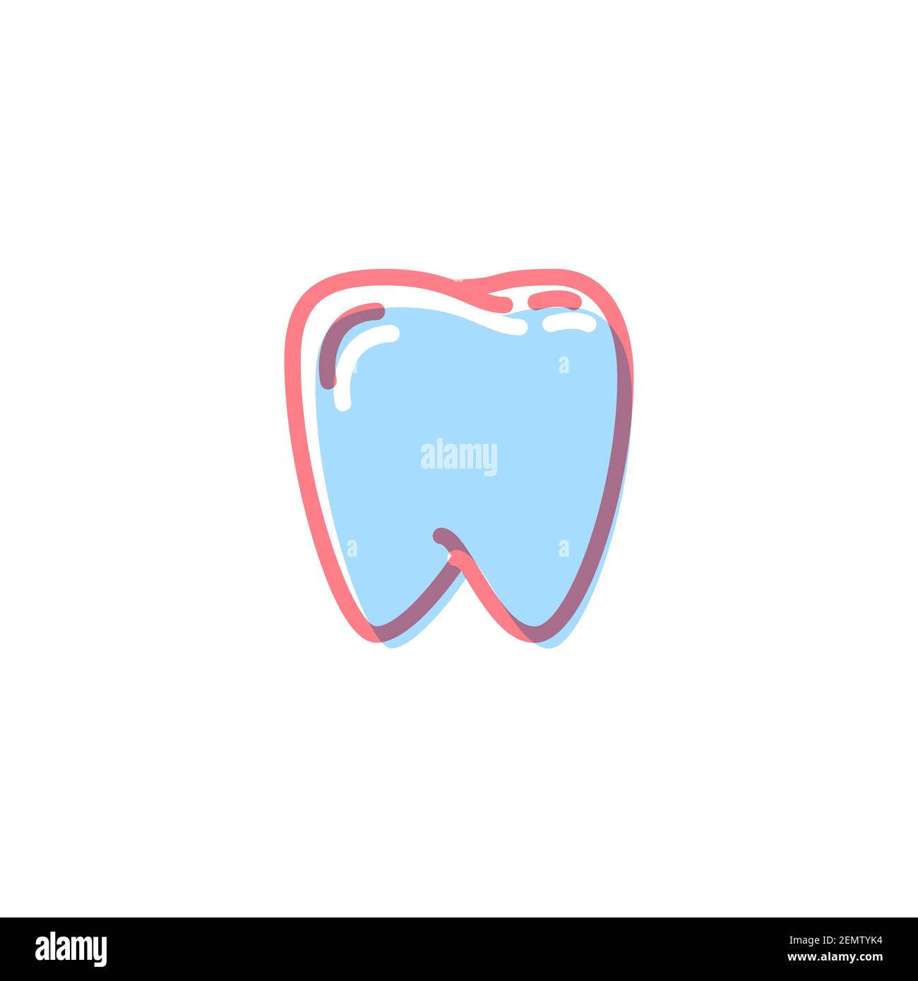 Tooth icon in modern colors isolated on white Stock Vector Image & Art ...