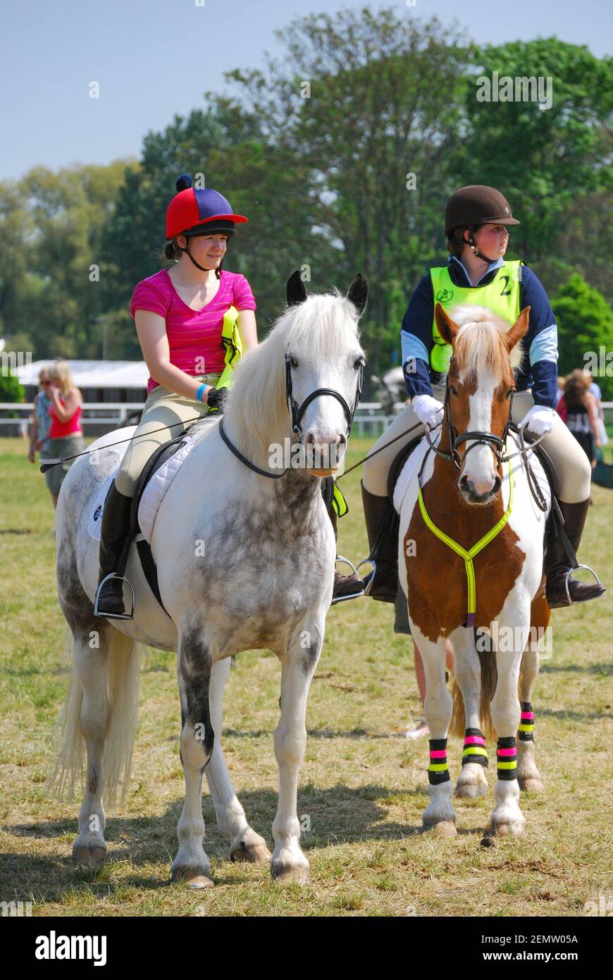 Pony Club rider, Royal Windsor Horse Show, Home Park, Windsor, Berkshire, England, United Kingdom Stock Photo