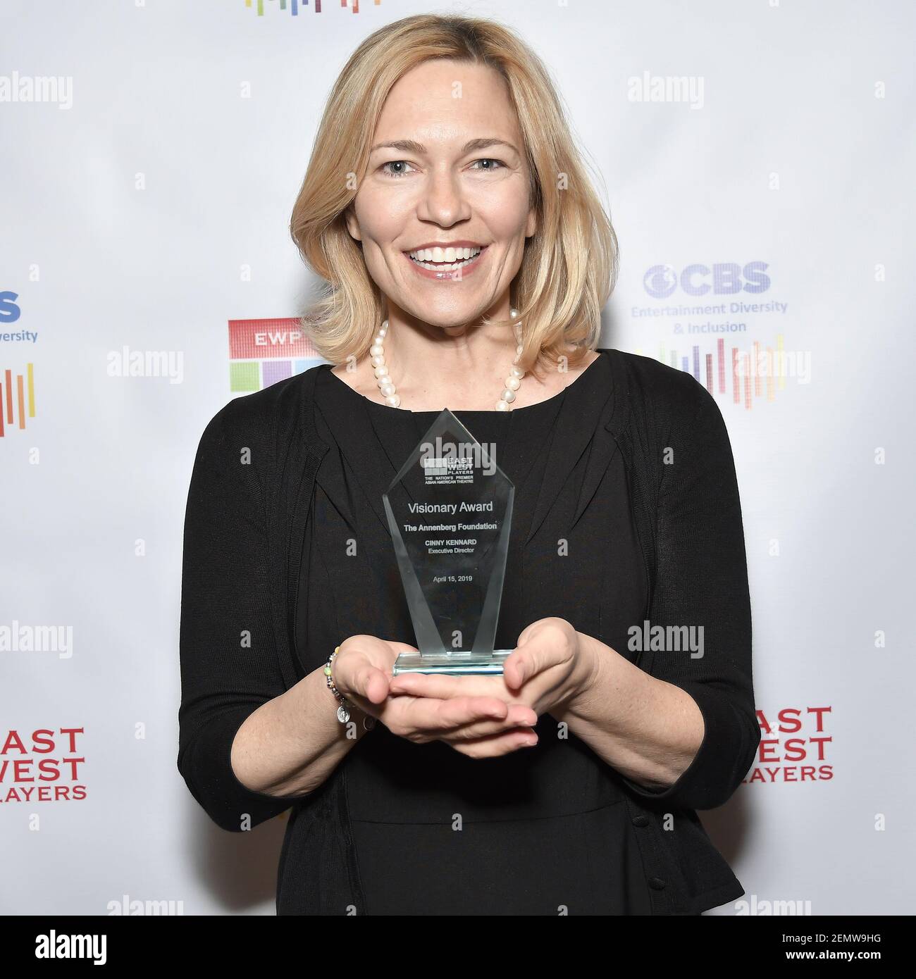 Allison Holmes accepts the Visionary Award for Honoree The Annenberg  Foundation at the East West Players 