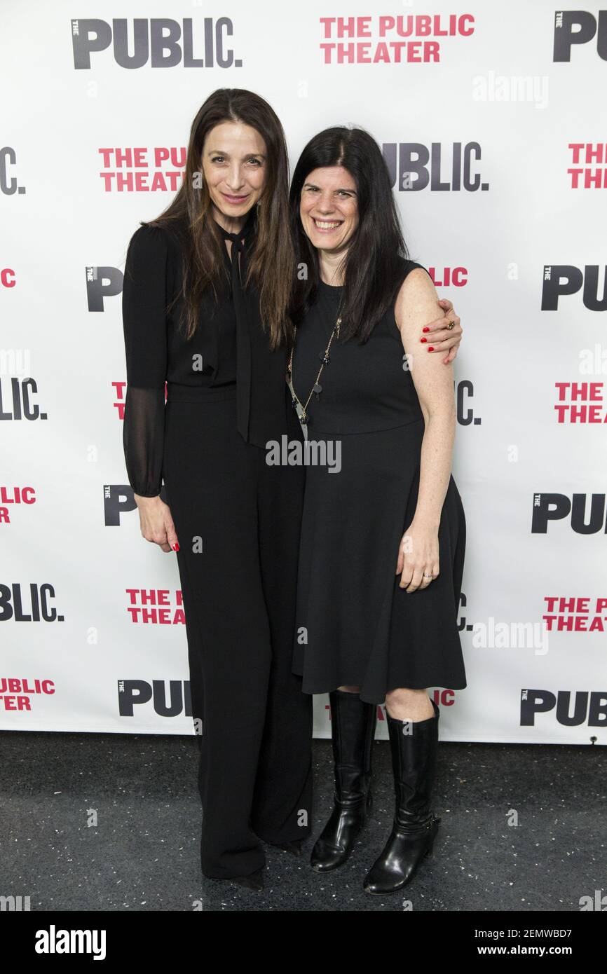 Marin Hinkle and Mandy Hackett attending the opening night of the