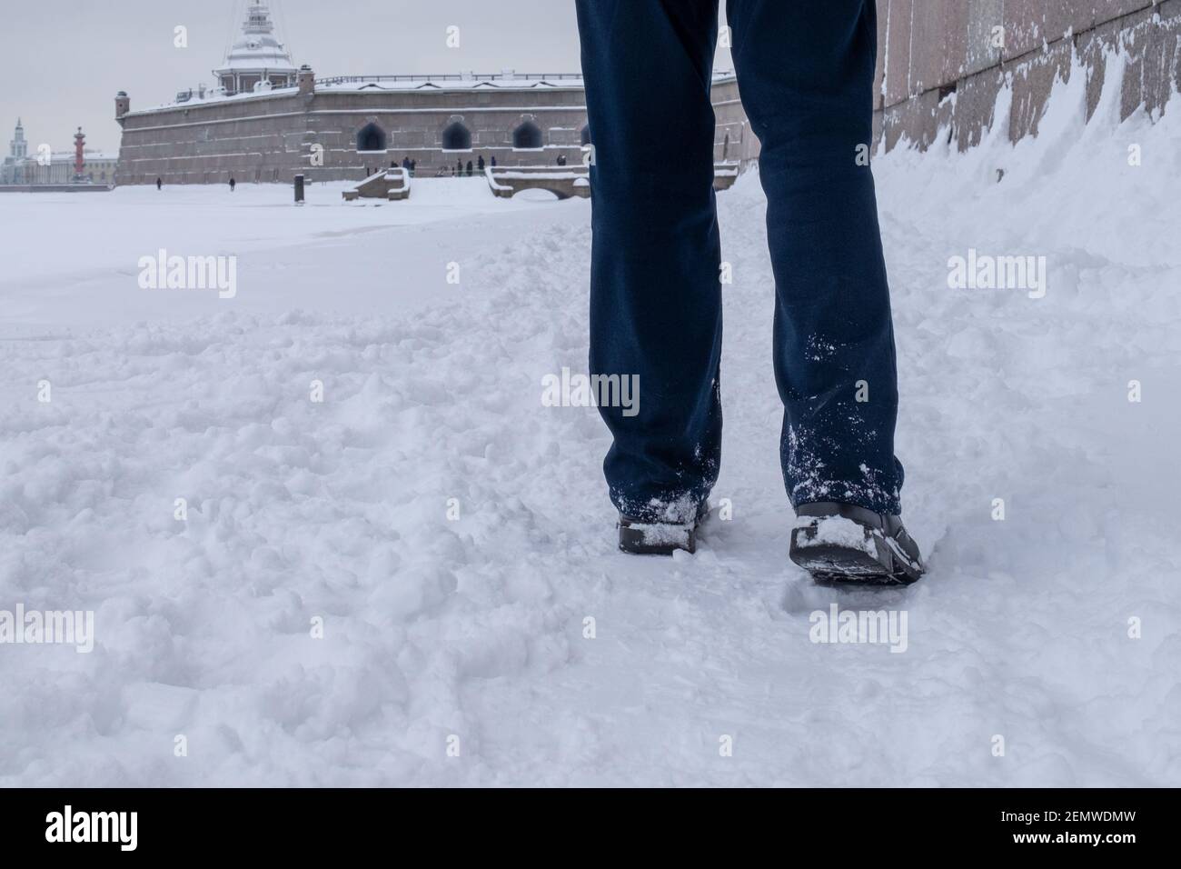 Walk In Deep Snow Person walking in deep snow hi-res stock photography and images - Alamy
