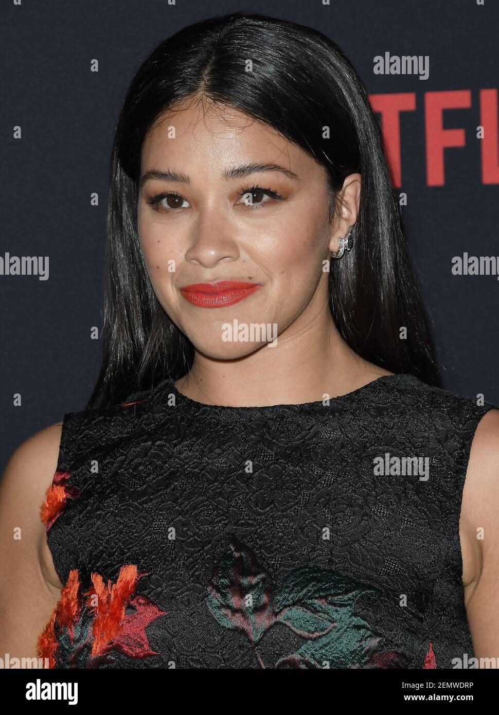 Gina Rodriguez arrives at Netflix's 'Someone Great' Screening held at the ArcLight Hollywood in Hollywood, CA on Wednesday, April 17, 2019. (Photo By Sthanlee B. Mirador/Sipa USA) Stock Photo