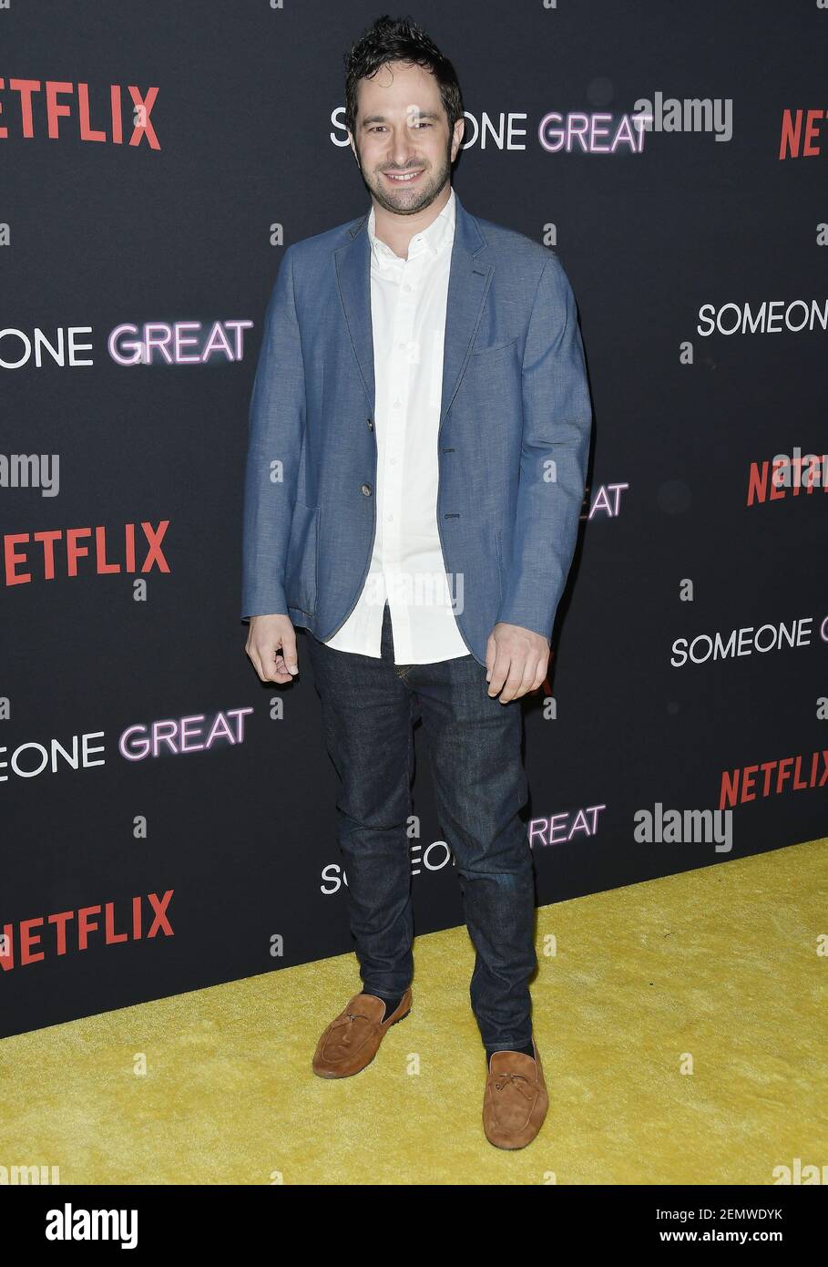 Aaron Wolf arrives at Netflix's 'Someone Great' Screening held at the ArcLight Hollywood in Hollywood, CA on Wednesday, April 17, 2019. (Photo By Sthanlee B. Mirador/Sipa USA) Stock Photo
