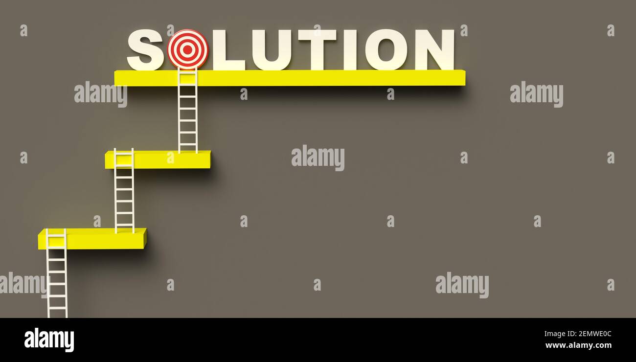 Efficient climbing ladder concept: 3d 2021 grey and yellow colors ...