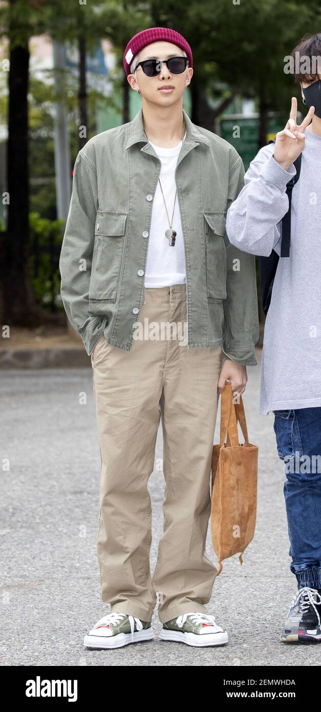 South Korean K-Pop boys band BTS (Bangtan Boys), arrived photocall for
