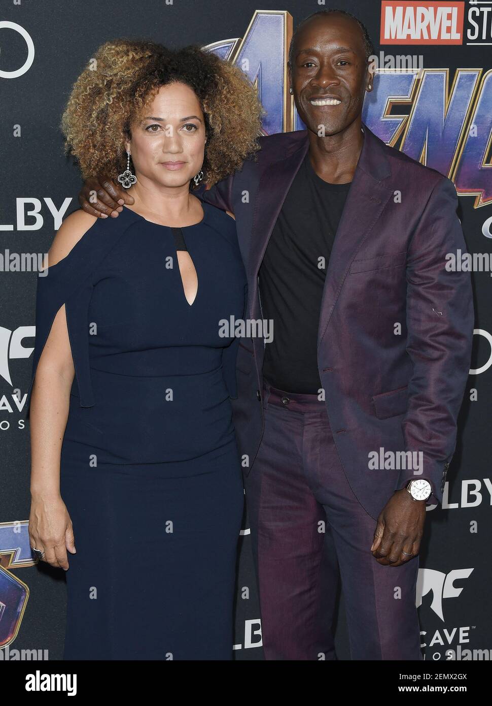 (L-R) Bridgid Coulter and Don Cheadle at Marvel Studios' "Avengers