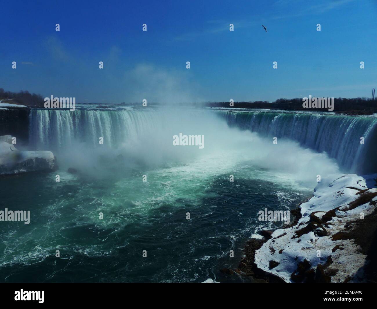 Niagara Falls photographed from Ontario, Canada, UNESCO World Heritage Site Stock Photo