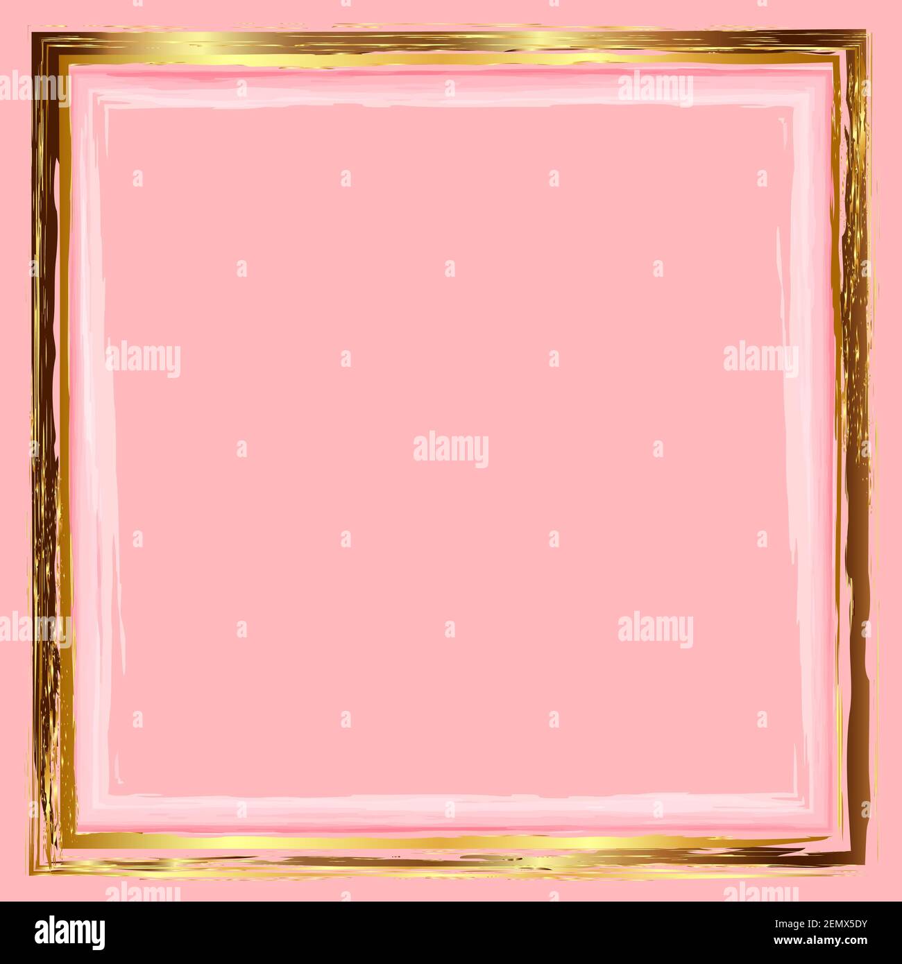Abstract Design For Wedding Card Invitation Congratulations From A Gold Frame On A Pink Background Watercolor Background For Decoration Of Holiday Stock Photo Alamy