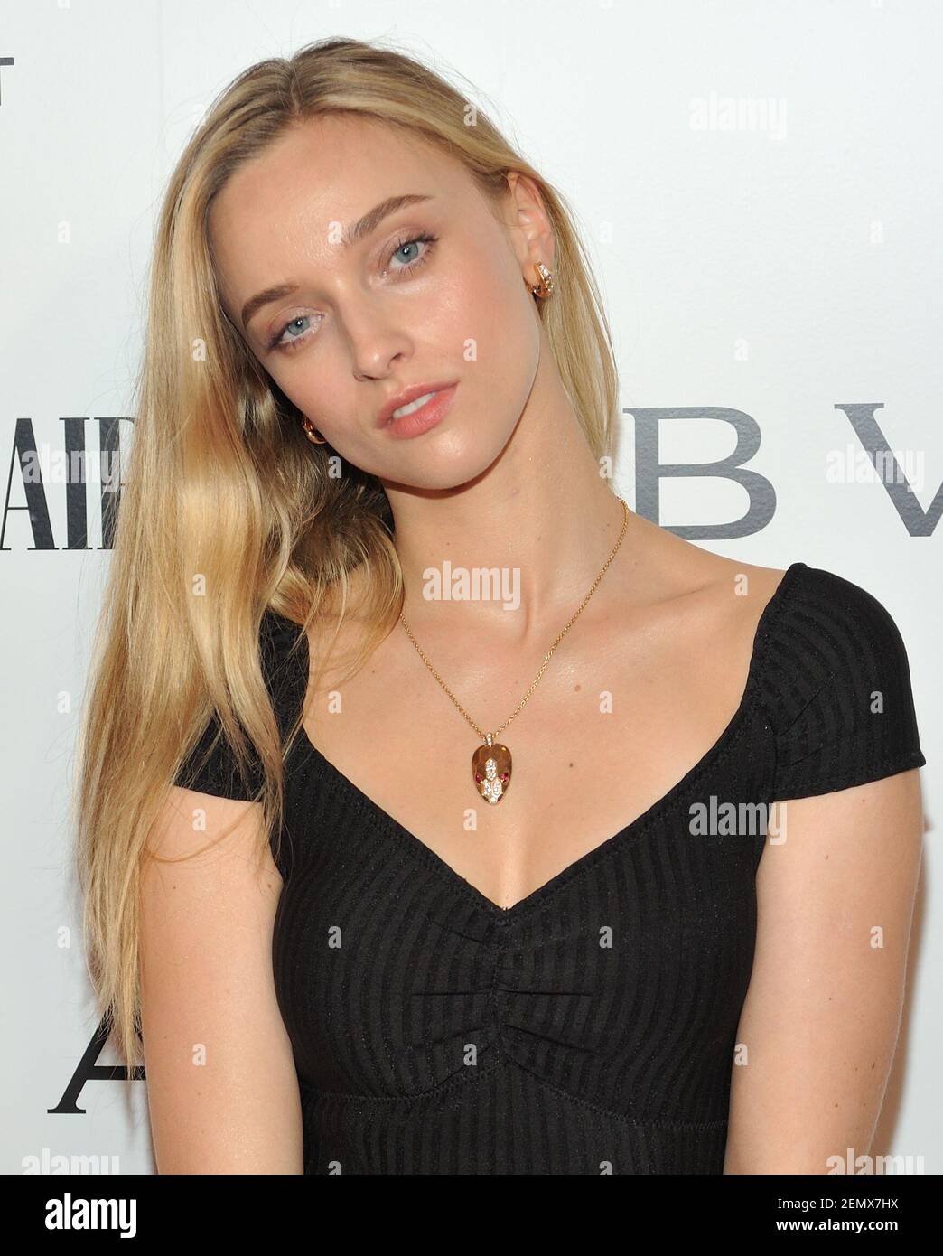 Model Marcelina Sowa attends the Bvlgari world premiere of Celestial and The Fourth Wave at Spring Studios in New York, NY on April 23, 2019.  (Photo by Stephen Smith/SIPA USA) Stock Photo