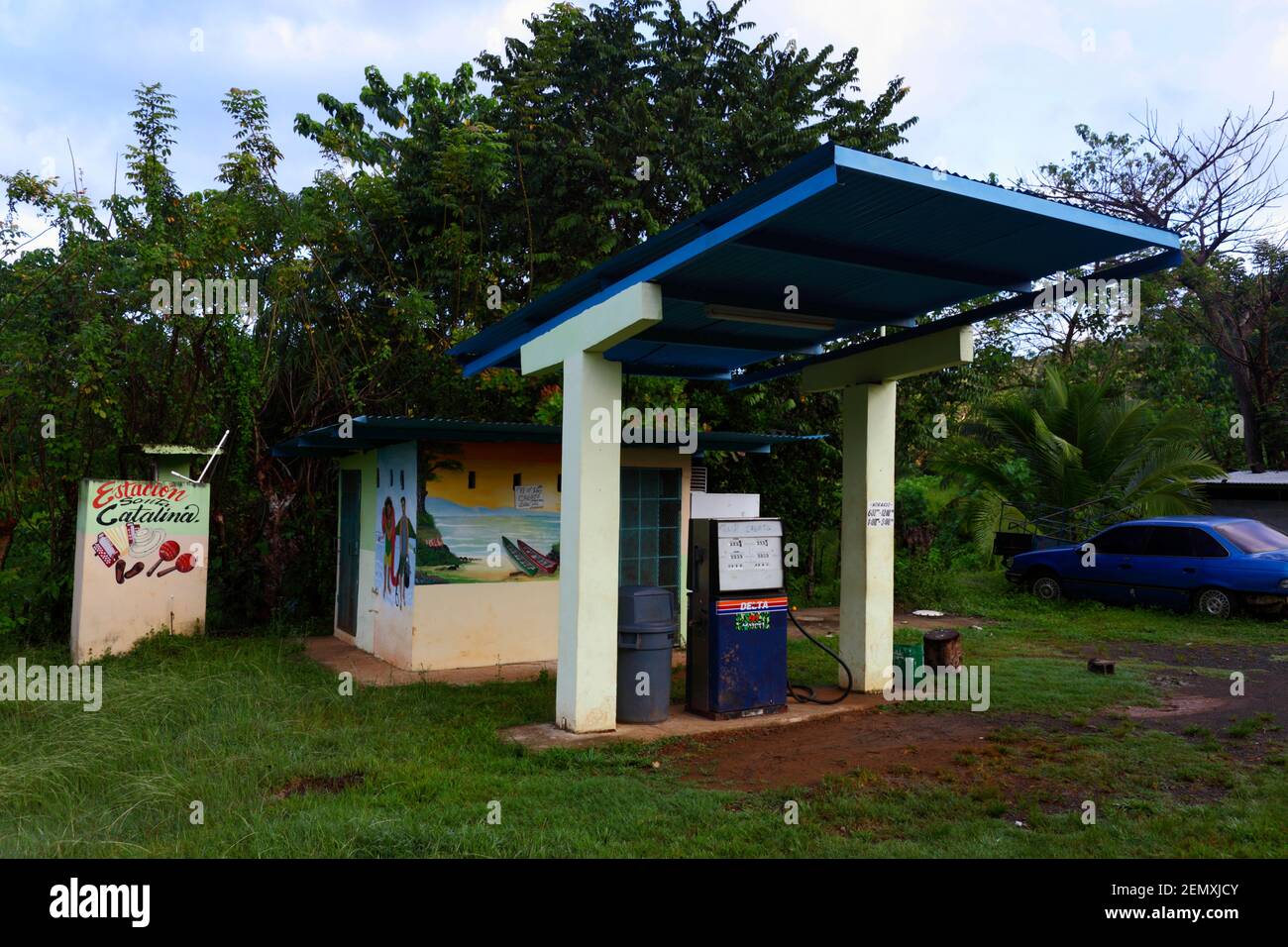 Rustic petrol station, Santa Catalina , Veraguas Province , Panama Stock Photo