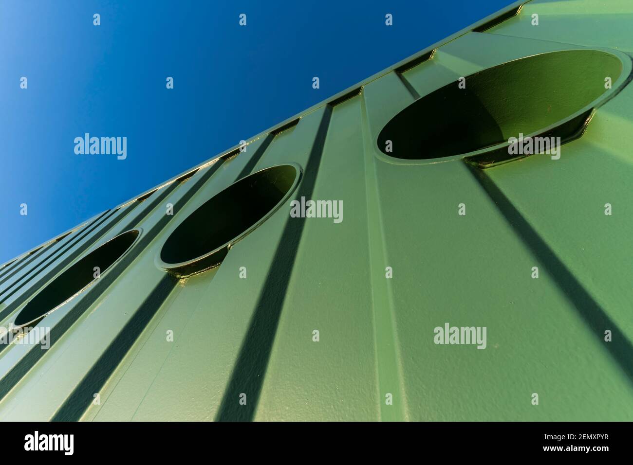 abstract view of a steel container facade Stock Photo