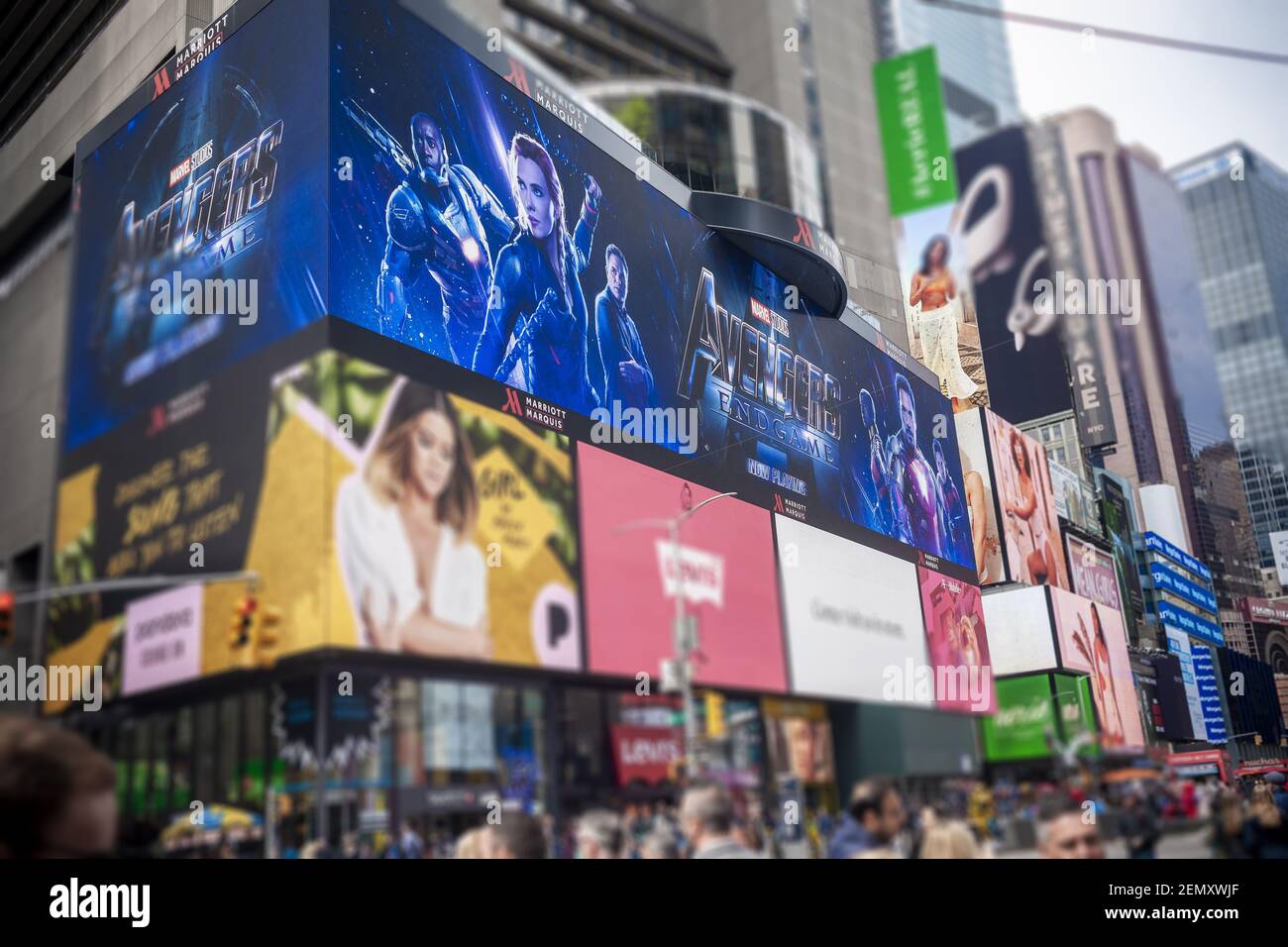 Advertising for Marvel Studios â€œAvengers Endgameâ€ in Times Square