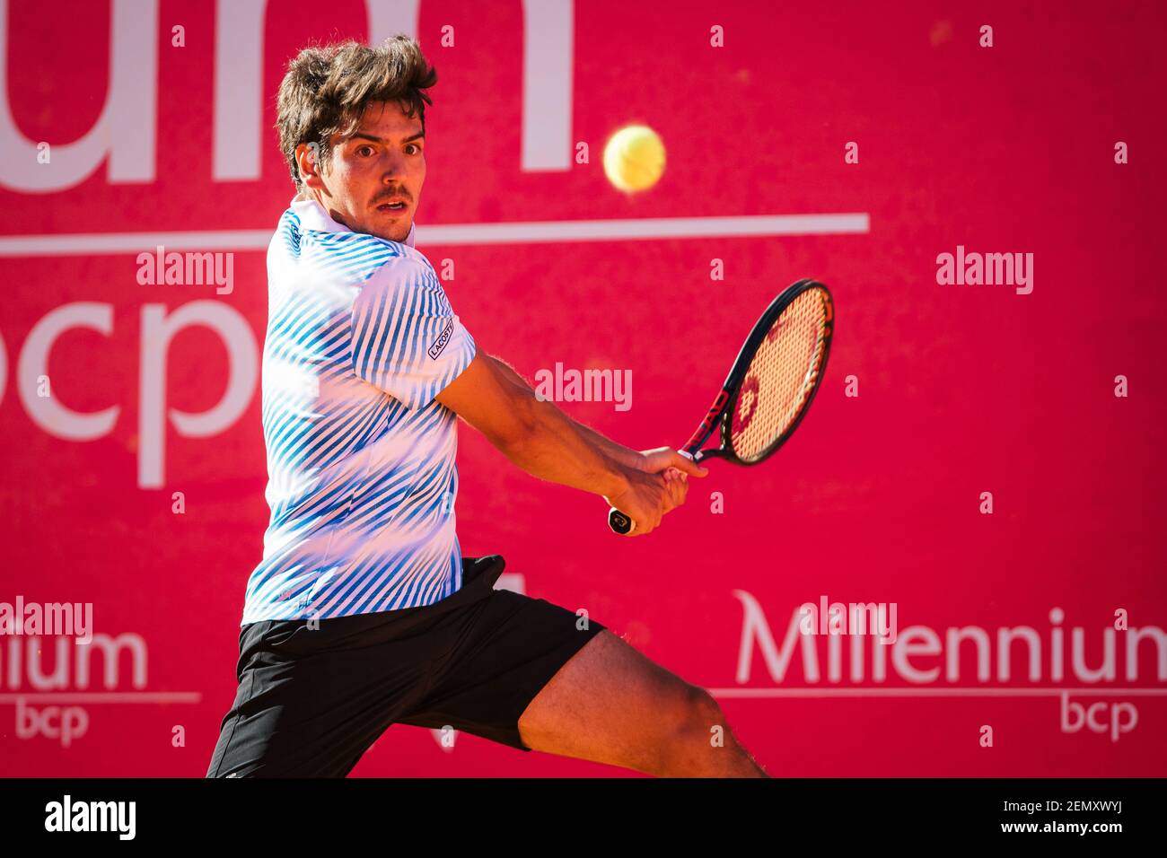 Joao Domingues from Portugal seen in action during the Day 3 of Millennium  Estoril Open 2019 in Estoril, Portugal. (Photo by Henrique Casinhas / SOPA  Images/Sipa USA Stock Photo - Alamy