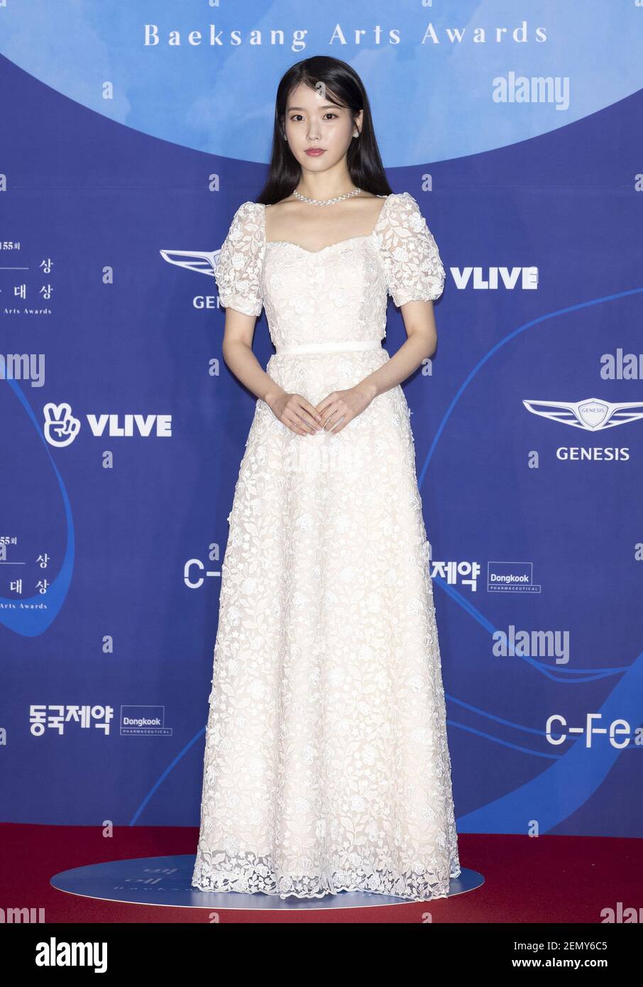 1 May 2019 Seoul South Korea South Korean Actress And Singer Songwriter Lee Ji Eun Stage Name Iu Arrived Red Carpet During The 55th Baeksang Arts Awards At Coex In Seoul South