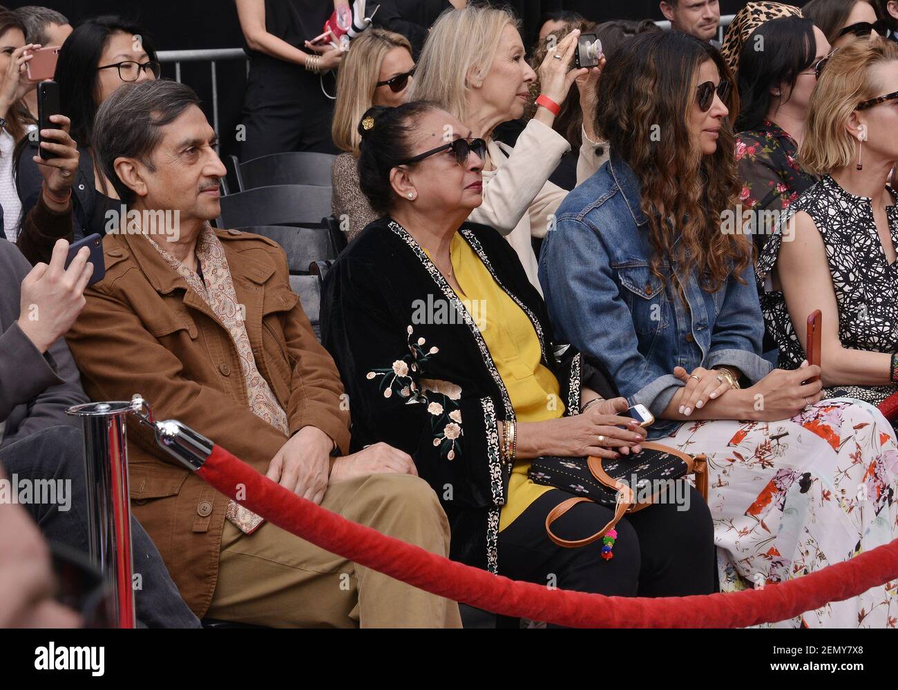 (LR) Kunal Nayyar's parents Rakesh Nayyar, Heita Nayyar and Wife Neha