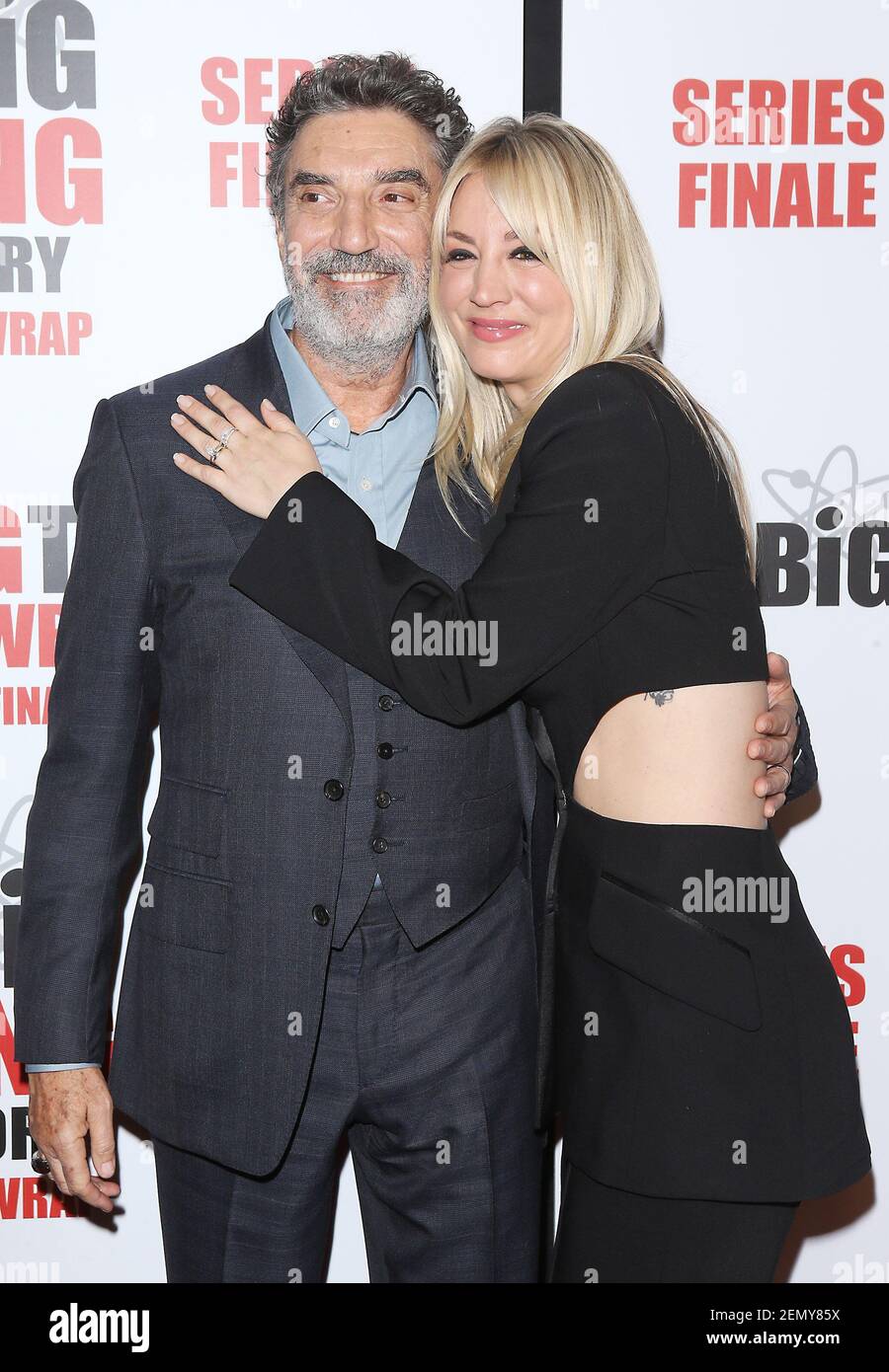 Kaley Cuoco (R) and Chuck Lorre attend ÒThe Big Bang TheoryÓ Finale ...
