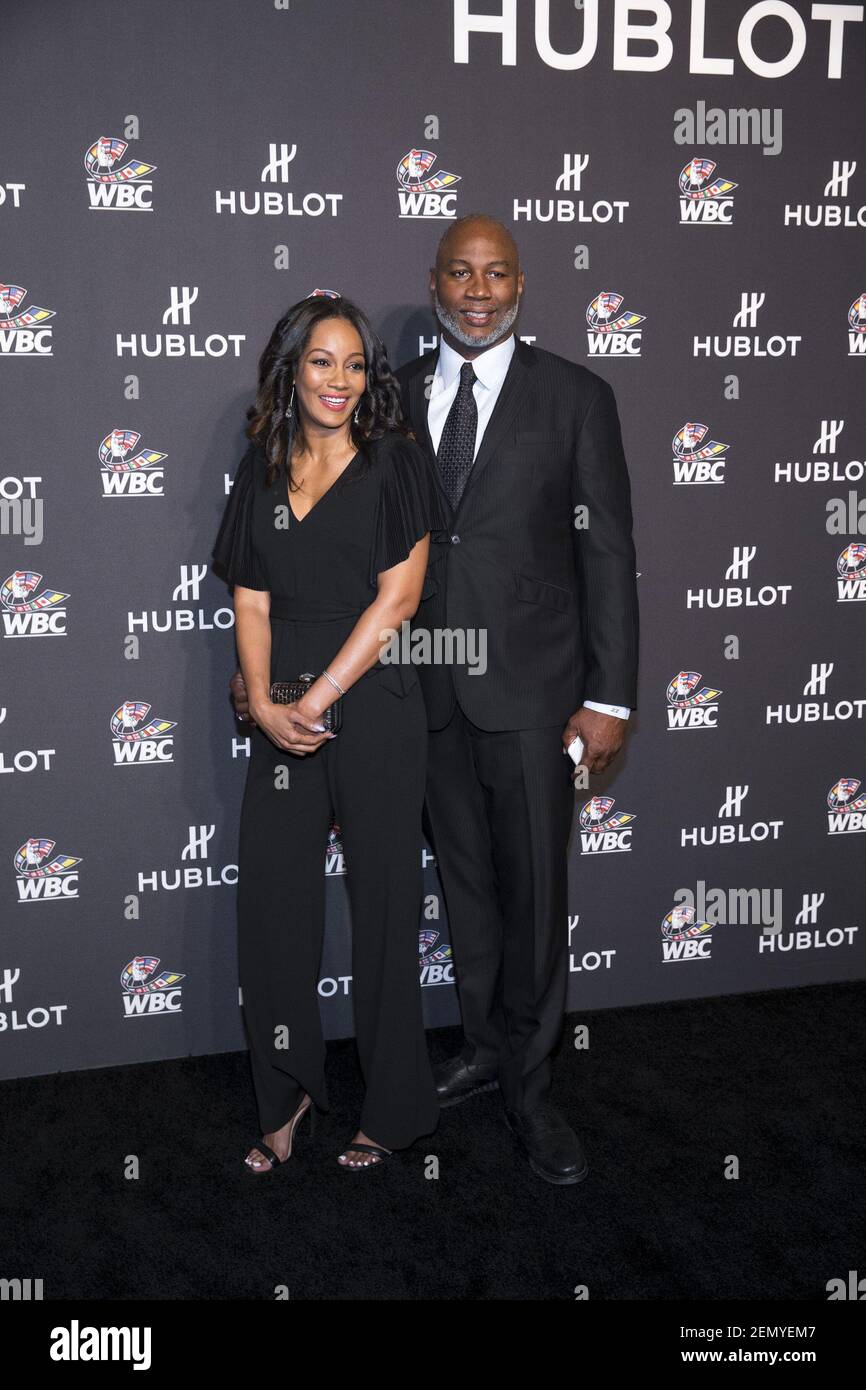 Violet Chang and Lennox Lewis attend the Hublot x WBC Night of