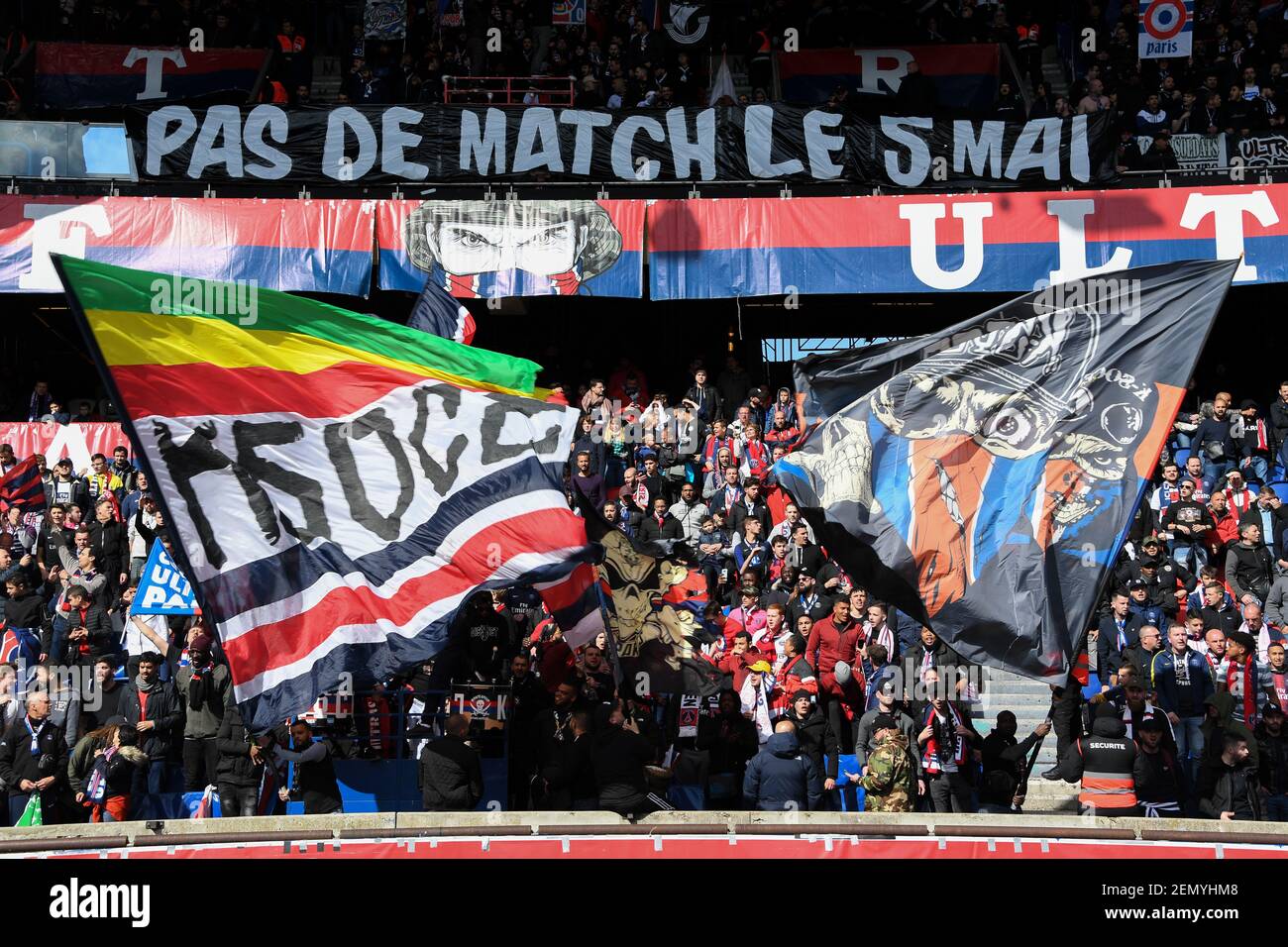 Football : PSG vs Nice - Ligue 1 May 4, 2019 at Parc des Princes, Paris. (Photo by Lionel Urman / Sipa USA) Stock Photo