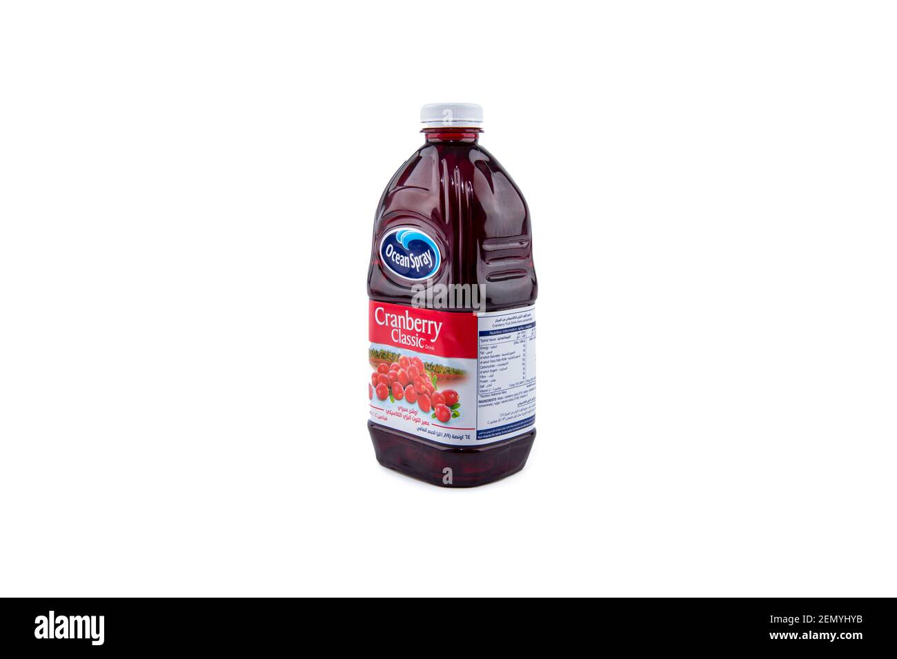 Ocean Spray Cranberry classic Juice on isolated background Stock Photo