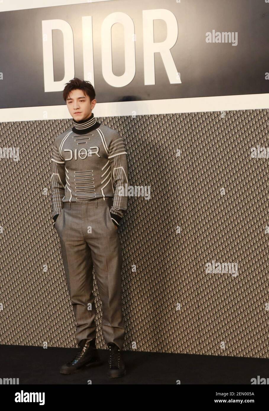 Chinese actor and singer Jin Han or Kim Jin attends a Dior event in ...