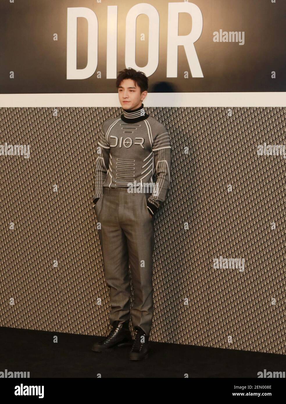 Chinese actor and singer Jin Han or Kim Jin attends a Dior event in ...