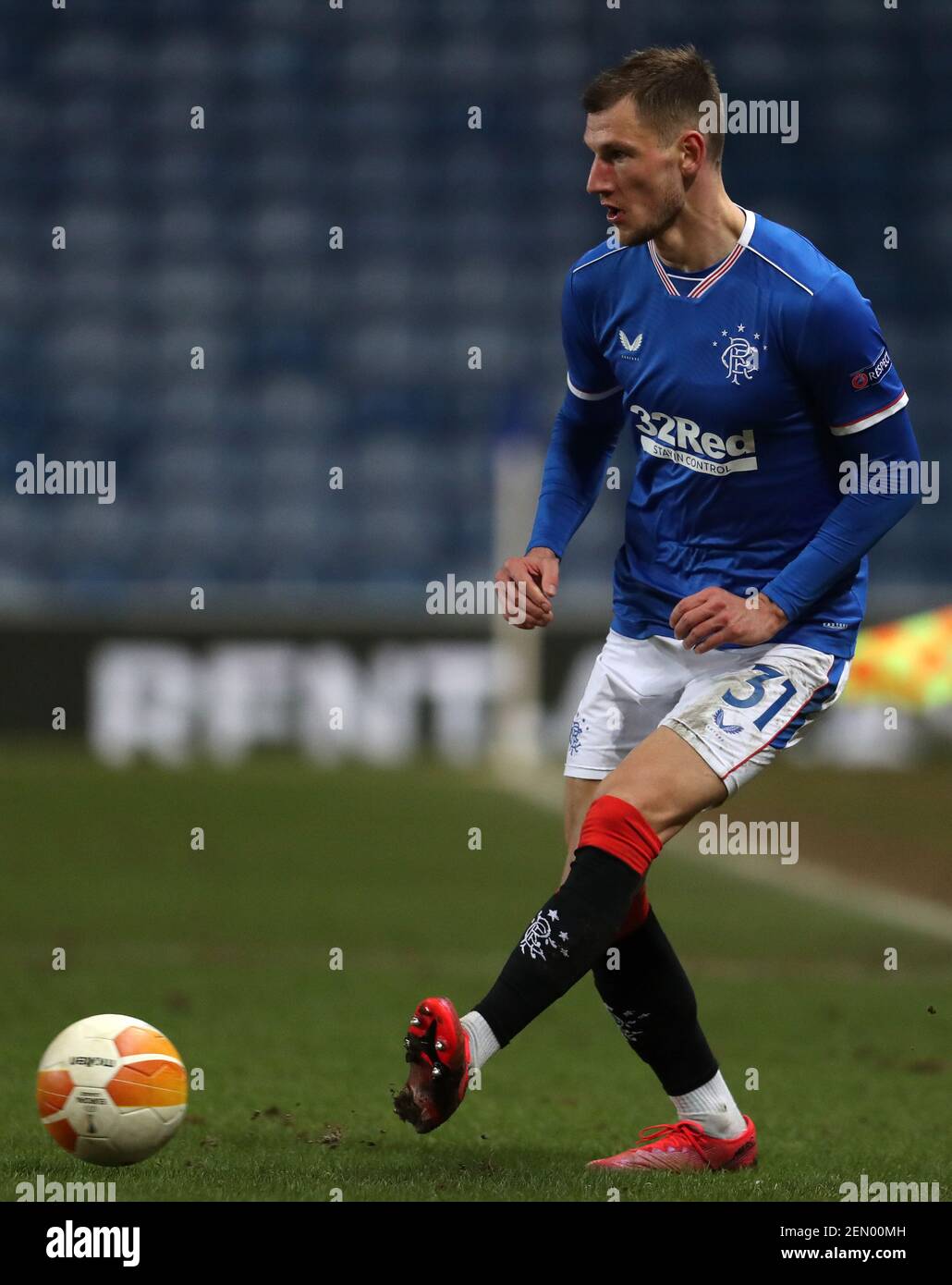 Rangers' Borna Barisic during the UEFA Europa League match at the Ibrox ...