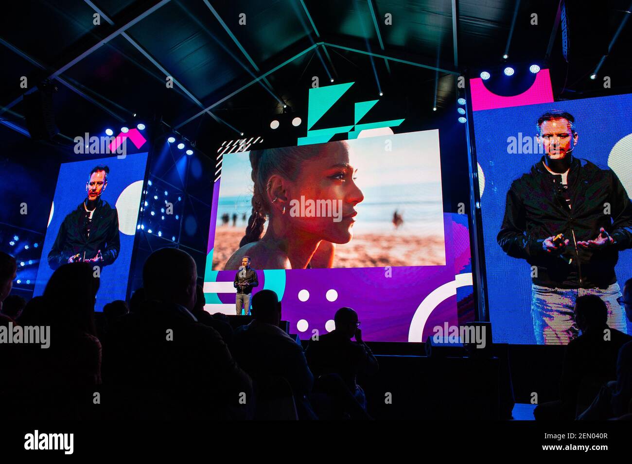 Michael Martin from Nike is giving a talk during the TNW Conferences in  Amsterdam, on May 9th, 2019. The 14th edition of the TNW conference was  inaugurated in Amsterdam at the NDSM,