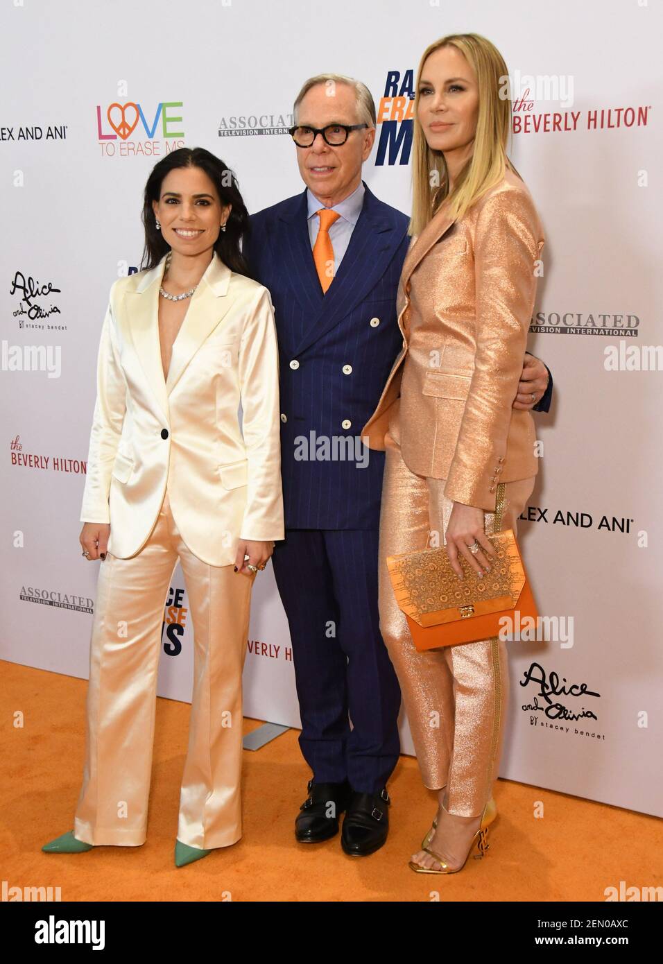 Ally Hilfiger, Tommy Hilfiger, Susie Hilfiger. 26th Annual Race to Erase MS  Gala held at the Beverly Hilton Hotel. Photo Credit: Birdie  Thompson/AdMedia/Sipa USA Stock Photo - Alamy