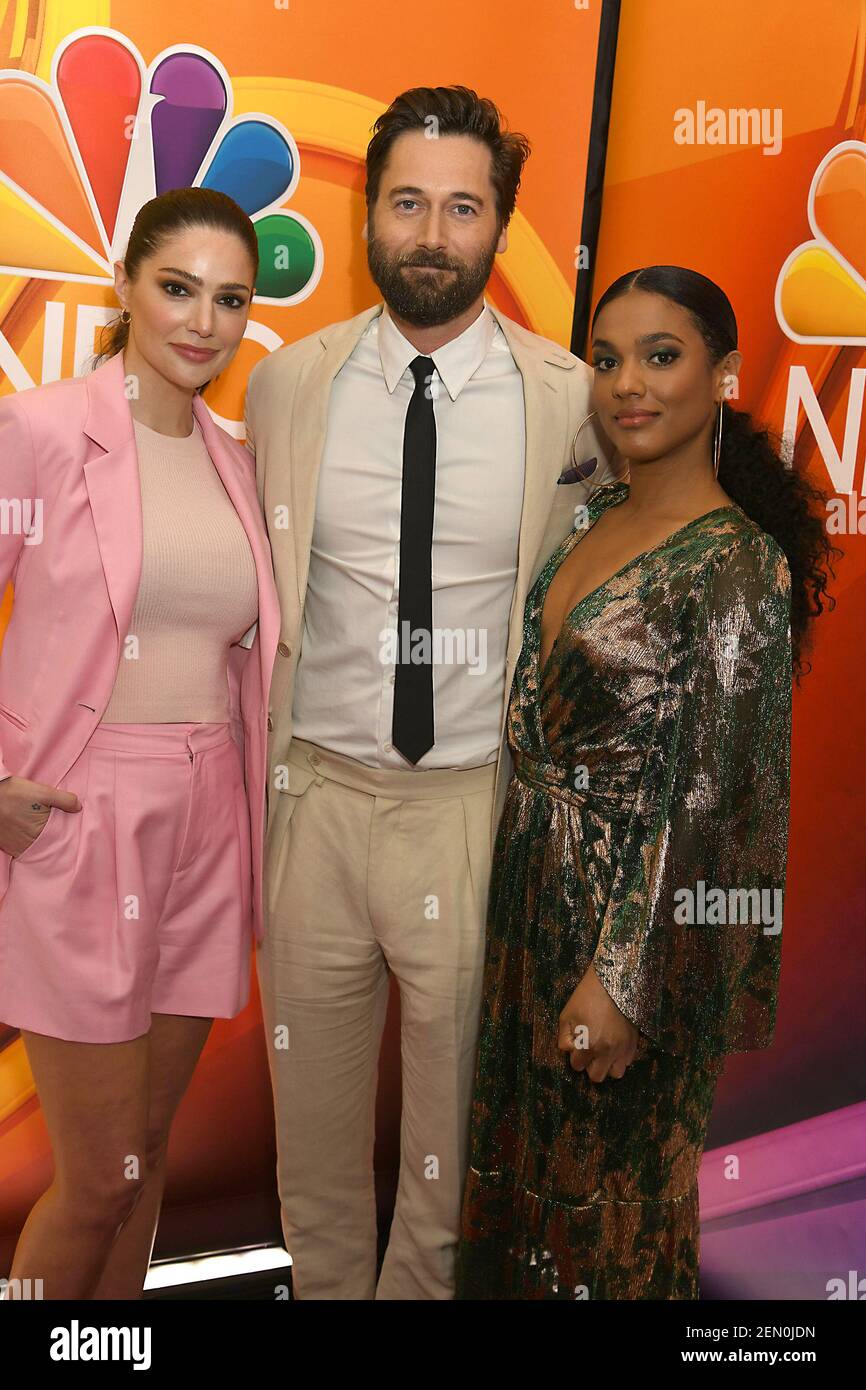 Janet Montgomery, Ryan Eggold & Freema Agyeman of "New Amsterdam ...