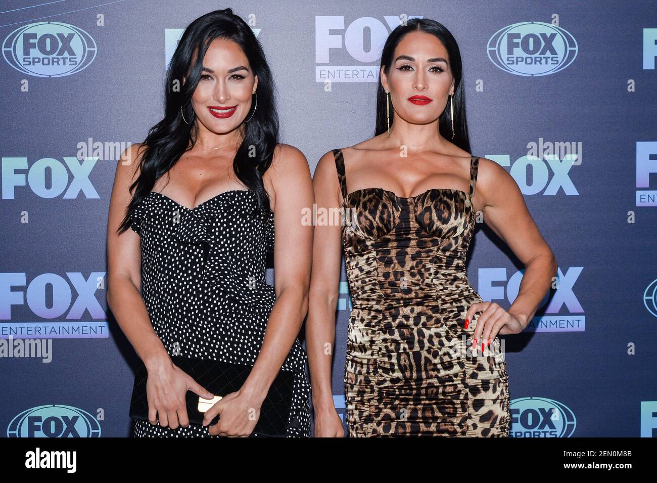 Brie Bella (L) and Nikki Bella attends the 2019 FOX Upfront at Wollman  Rink, Central Park on May 13, 2019 in New York City Stock Photo - Alamy