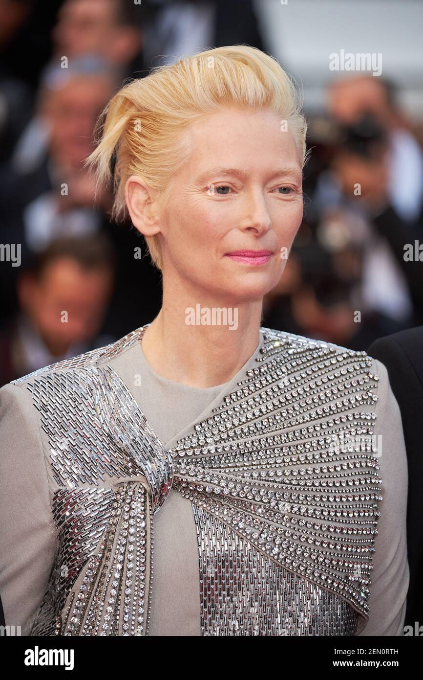 CANNES, FRANCE - MAY 14: Tilda Swinton attends the opening ceremony and ...