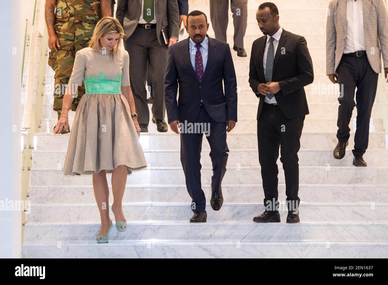 15-05-2019 Addis Queen Maxima visiting Ethiopian prime minister Abiy Ahmed  during her visit to Ethiopia, as UN Special Envoy for Inclusive Financing  in Ethiopia. (Photo by Nieboer/PPE/Sipa USA Stock Photo - Alamy