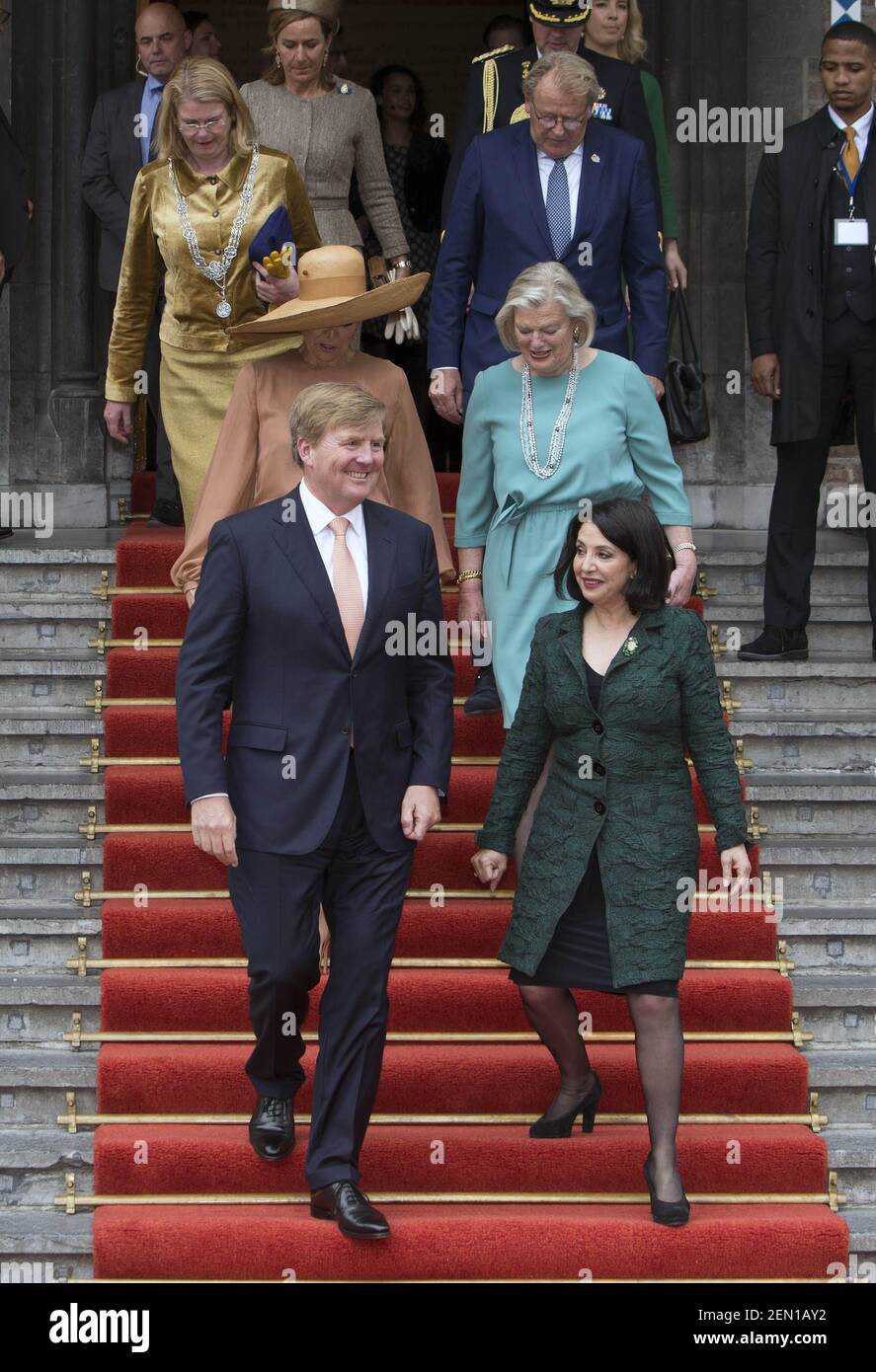 Queen Maxima and King Willem-Alexander during the celebration of 100 ...