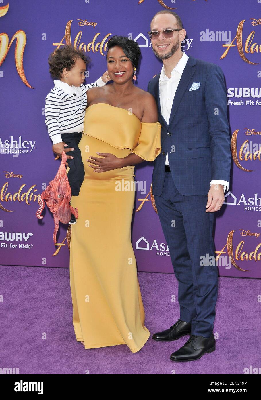 (L-R) Edward Aszard Rasberry, Tatyana Ali and Vaughn Rasberry at the