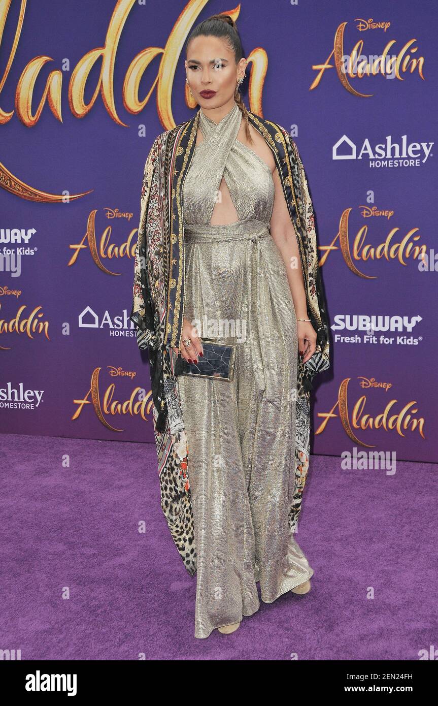 Nadine Velazquez arrives at the Disney "Aladdin" Los Angeles Premiere held at the El Capitan Theatre in Hollywood, CA on Tuesday, May 21, 2019. (Photo By Sthanlee B. Mirador/Sipa USA) Stock Photo