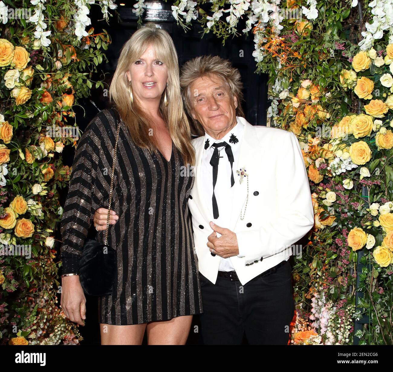 Sir Rod Stewart and Penny Lancaster seen during the Tramp Nightclub ...