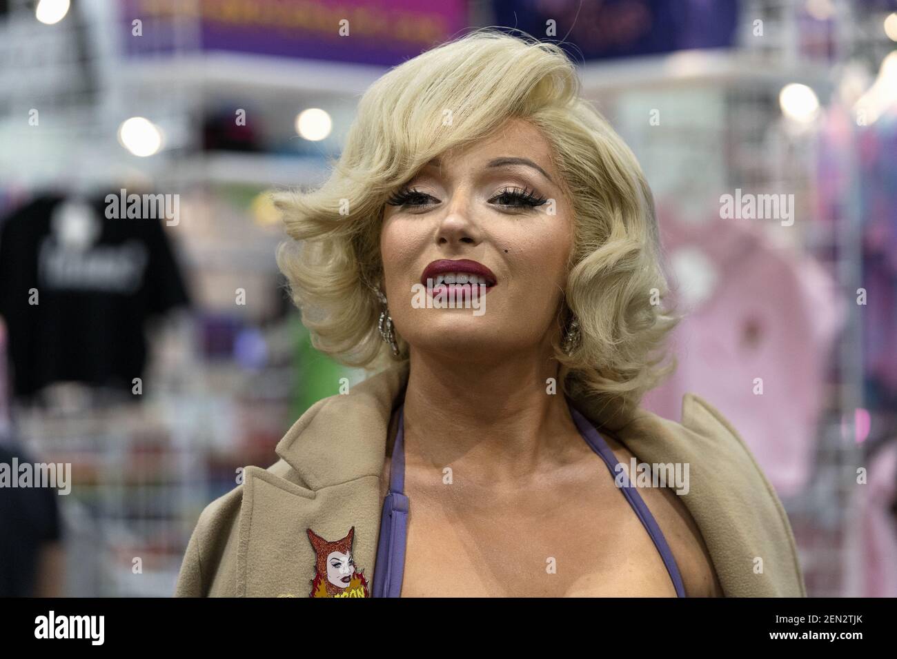Sarah Palmer poses for a picture at RuPaul's DragCon LA 2019 in Los