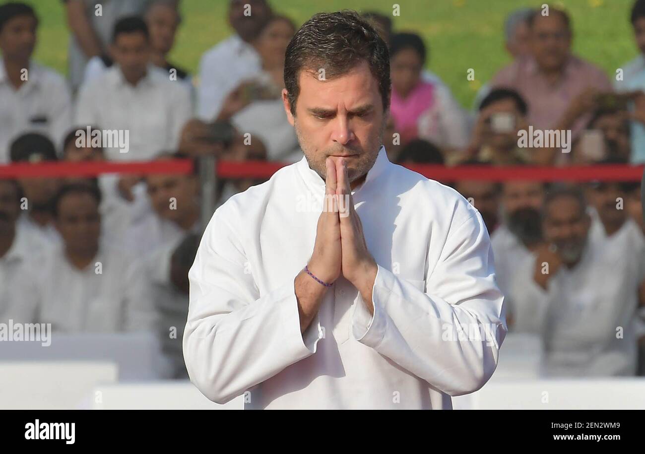 NEW DELHI, INDIA - MAY 27: Congress President Rahul Gandhi Pays Tribute ...