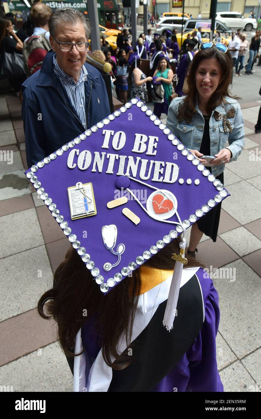 Graduation cap decorated hi-res stock 