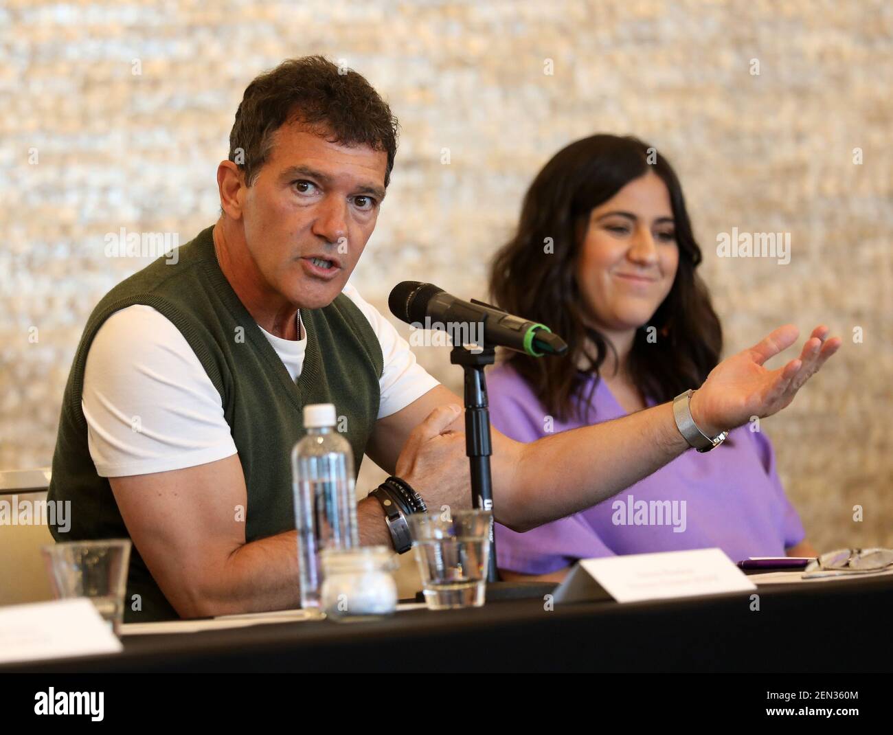 MIAMI, FL MAY 29 Antonio Bandera and Lourdes Fernandez Velasco are