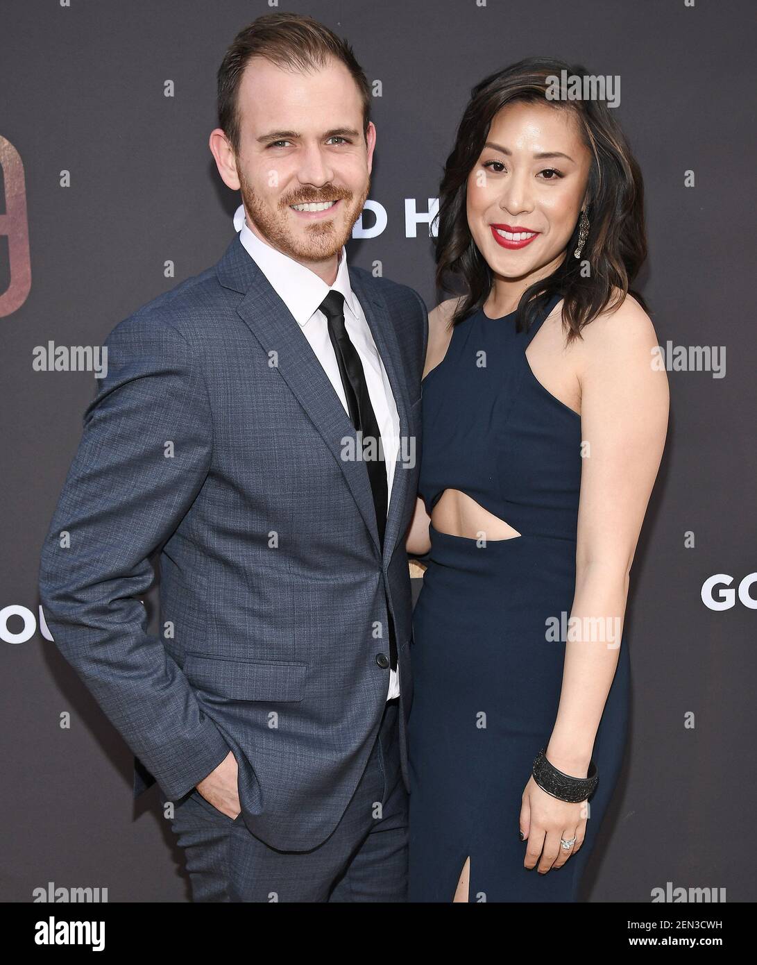 L-R) Michael Krider and Senior Vice President Marketing of Warner Bros  Digital Networks, Katie Soo at the 2019 Gold House A100 Honors Soiree held  at The District by Hannah An in Los