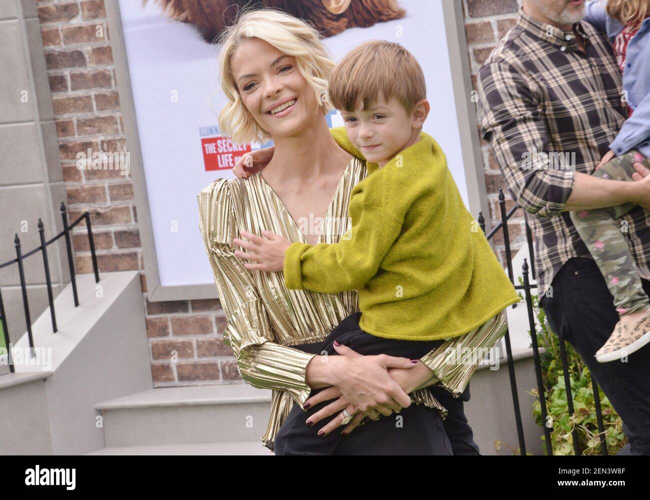(LR) Jaime King and son Leo Thames Newman at the Universal Pictures