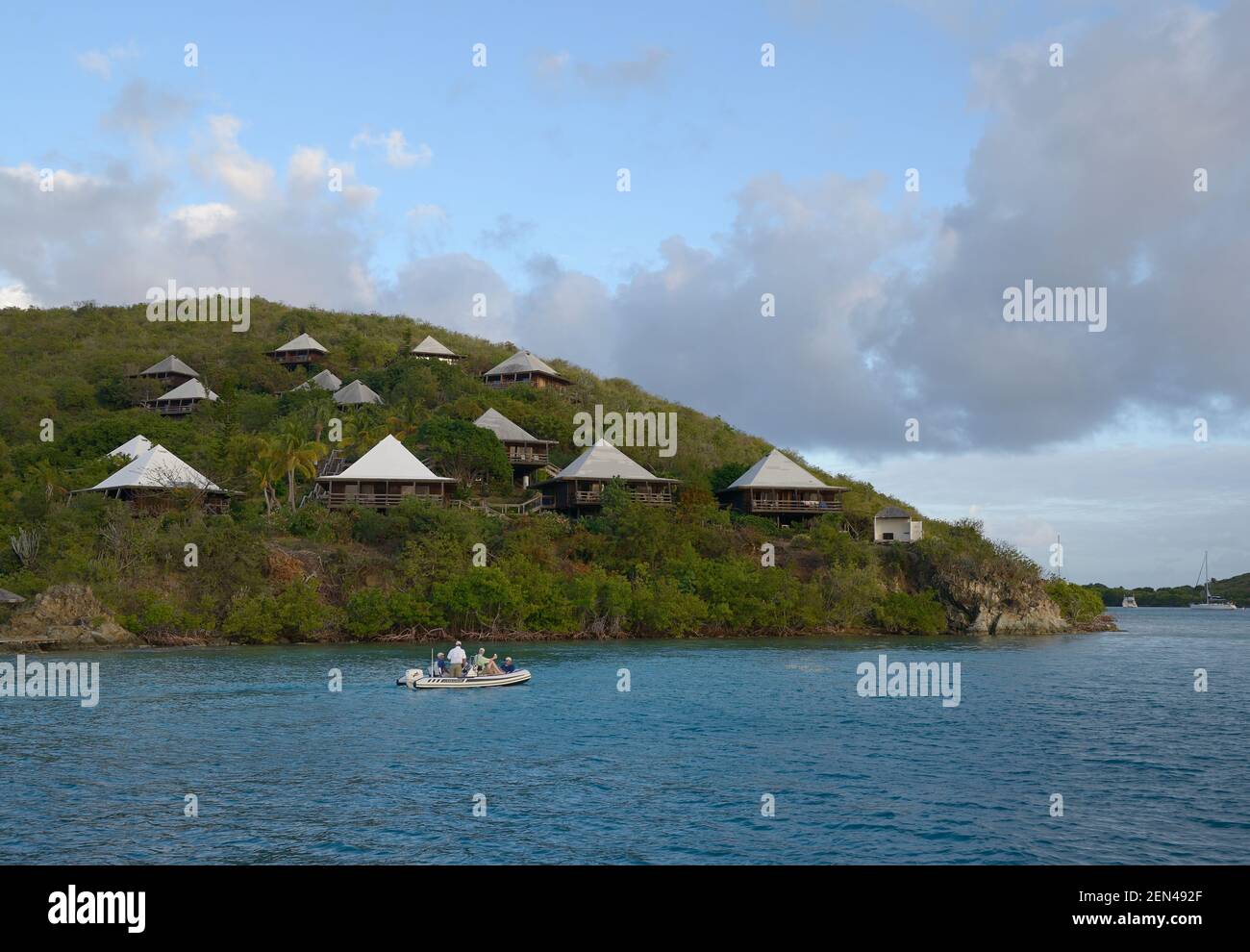 Ocean view of the North Sound Suites at the Bitter End Yacht Club
