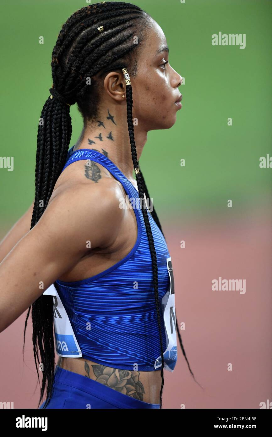 Salwa Eid Naser Of Bahrain Looks On Prior To The Womens 400m At The