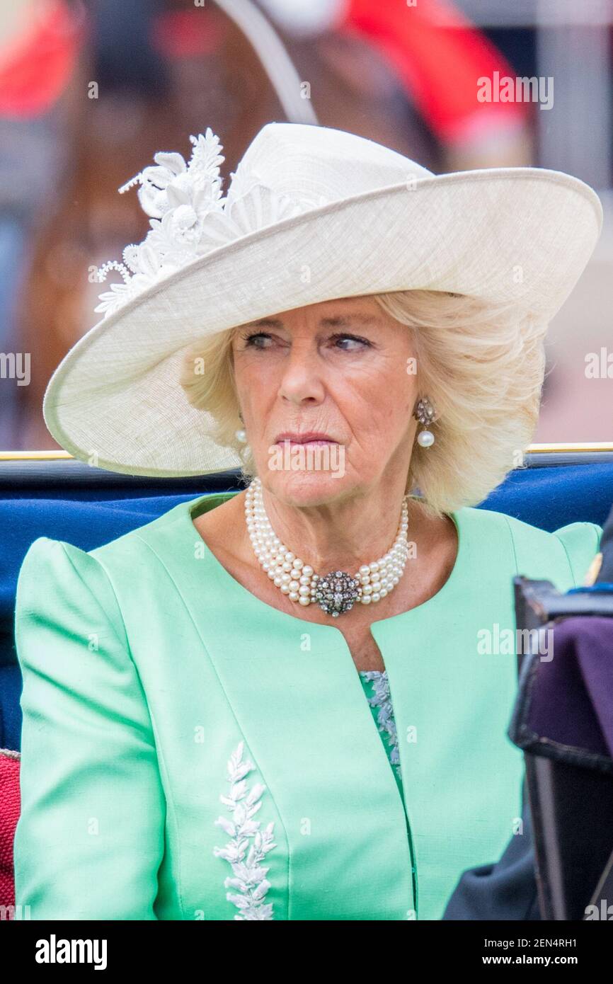 Camilla Duchess of Cornwall during Trooping the Colour ceremony